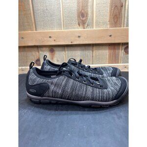 Keen Womens Casual Lace-Up Shoes Size 10 Black & Gray Knit Athletic Lightweight